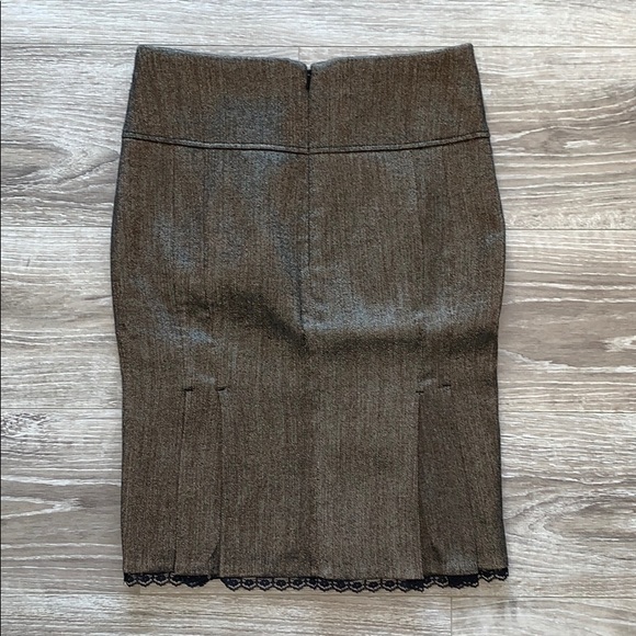 Bebe Brown Two Piece Skirt Suit. - Picture 9 of 10